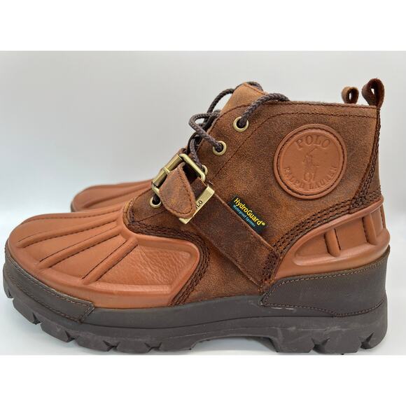 Polo Ralph Lauren Oslo Brown Low Boots HydroGuard Men's 11 NEW. - Picture 2 of 12